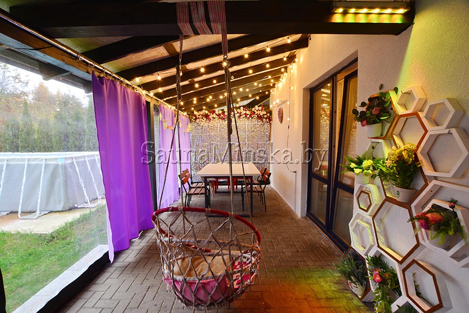 Гостевой дом На Цветочной - летняя терраса