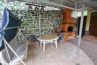 Зона отдыха коттеджа с сауной На Гало