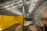 Зона отдыха коттеджа с сауной На Гало