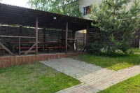 Беседка в бане на дровах Легкий пар